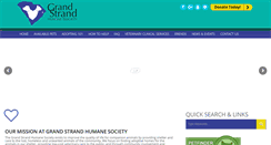 Desktop Screenshot of grandstrandhumanesociety.com