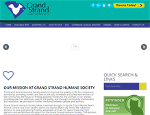 Tablet Screenshot of grandstrandhumanesociety.com